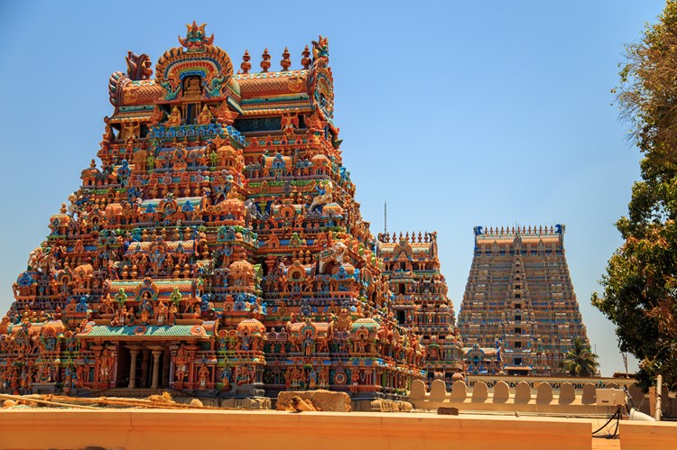 Srirangam tempel in Trichy, Zuid-India